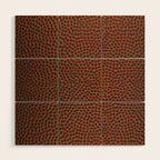 Football / Basketball Leather Texture Skin Wood Wall Art Gallery Image 1