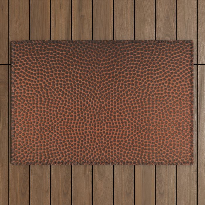 Football / Basketball Leather Texture Skin Outdoor Rug Gallery Image 1