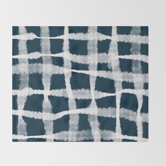 Tie Dye no. 1 in Indigo  Throw Blanket Gallery Image 2