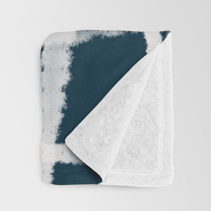 Tie Dye no. 1 in Indigo  Throw Blanket Gallery Image 3