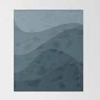Abstract Color Waves - Blue Tones Throw Blanket Gallery Image 2