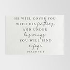 Psalm 91: 4 He will cover you with his feathers Rug Gallery Image 2
