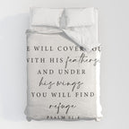 Psalm 91: 4 He will cover you with his feathers Duvet Cover Gallery Image 6