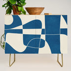 Minimal Abstract Cobalt Credenza Gallery Image 1