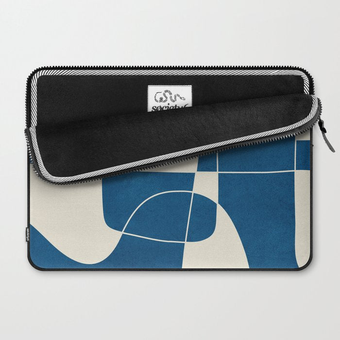 Minimal Abstract Cobalt Laptop Sleeve Gallery Image 2