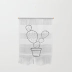 Tiny Cactus Line Art Drawing Wall Hanging Gallery Image 1