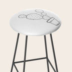 Tiny Cactus Line Art Drawing Stool Gallery Image 2