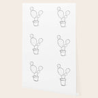 Tiny Cactus Line Art Drawing Wallpaper Gallery Image 2