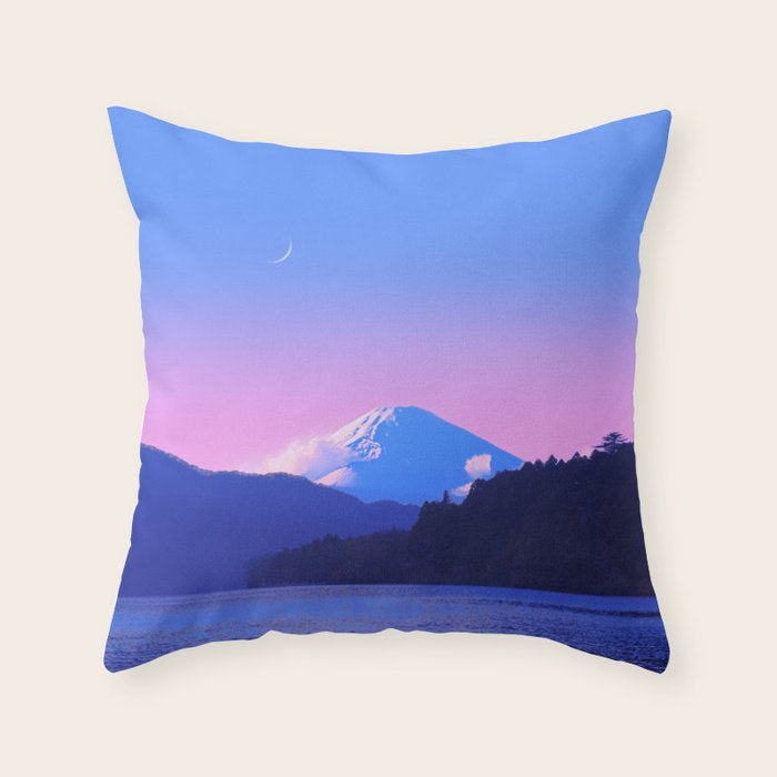 Mount Fuji Sunrise Throw Pillow Gallery Image 1