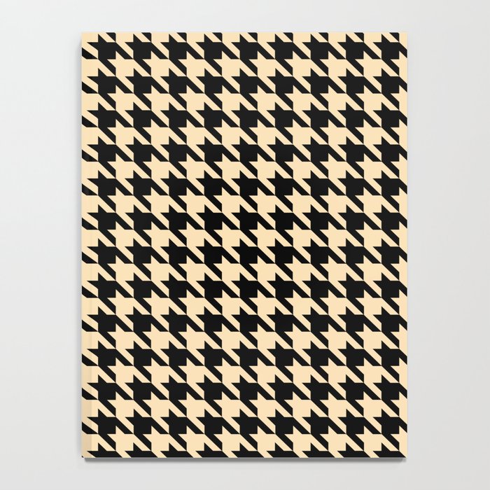 Black and Tan Classic houndstooth pattern Notebook Gallery Image 4