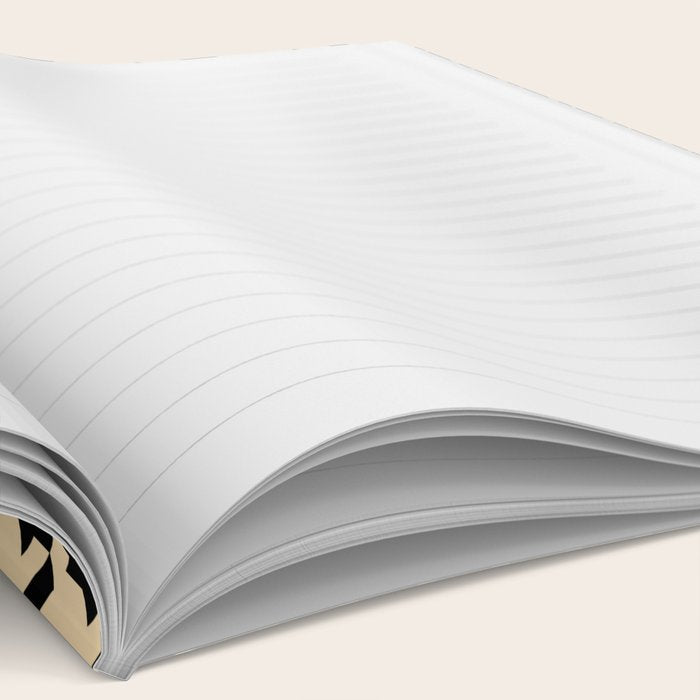 Black and Tan Classic houndstooth pattern Notebook Gallery Image 2