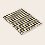 Black and Tan Classic houndstooth pattern Notebook Gallery Image 2
