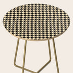 Black and Tan Classic houndstooth pattern Side Table Gallery Image 2