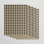 Black and Tan Classic houndstooth pattern Wrapping Paper Gallery Image 3