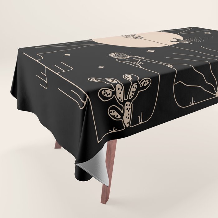It Was All A Dream - Black & Tan Tablecloth Gallery Image 1