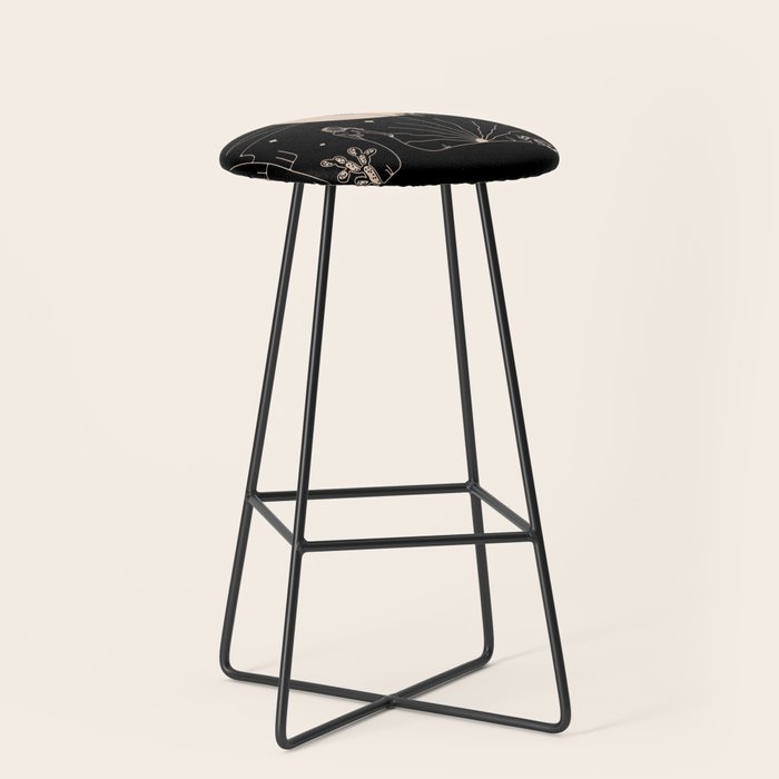 It Was All A Dream - Black & Tan Stool Gallery Image 1