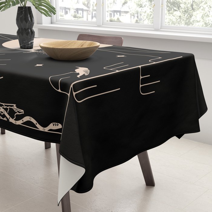 It Was All A Dream - Black & Tan Tablecloth Gallery Image 3