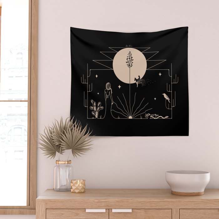 It Was All A Dream - Black & Tan Wall Tapestry Gallery Image 2