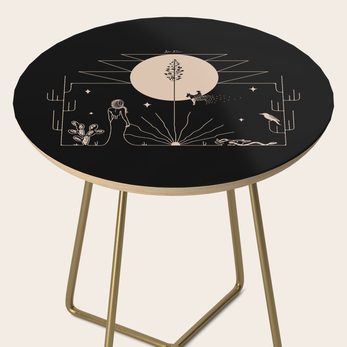 It Was All A Dream - Black & Tan Side Table Gallery Image 2