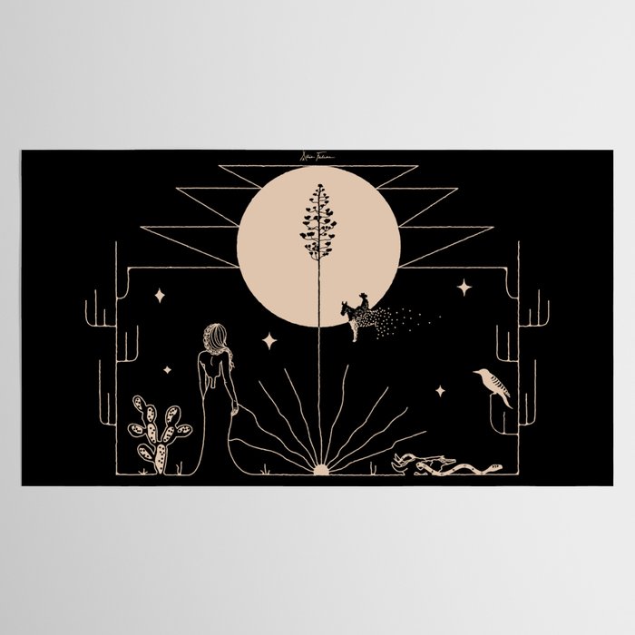 It Was All A Dream - Black & Tan Tablecloth Gallery Image 2