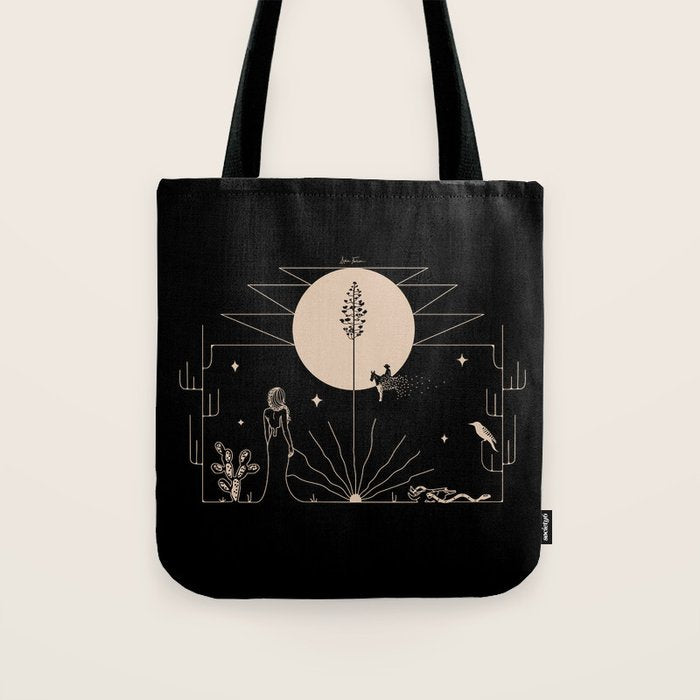 It Was All A Dream - Black & Tan Tote Bag Gallery Image 1