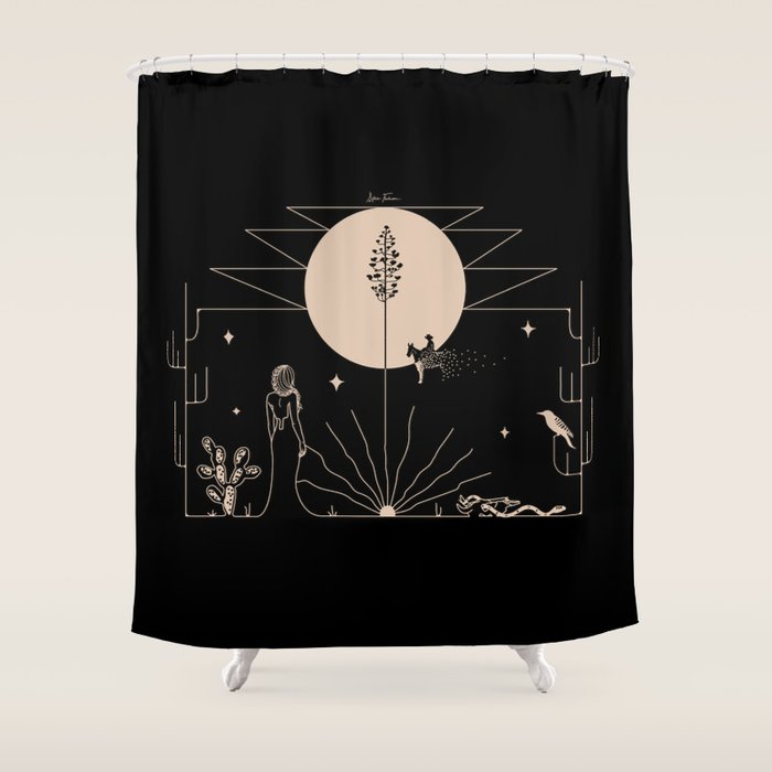 It Was All A Dream - Black & Tan Shower Curtain Gallery Image 1