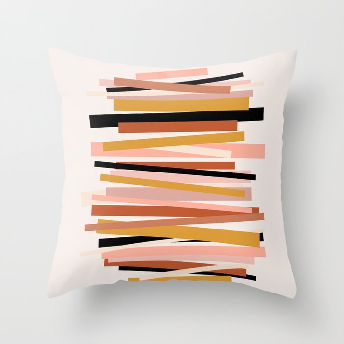 Linear stack Throw Pillow Gallery Image 6