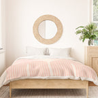 Mid Century Modern Geometric 43 in Coral Orange (Rainbow and Sun Abstraction) Duvet Cover Gallery Image 3