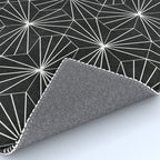 Hexagonal Pattern - Black Concrete Rug Gallery Image 4