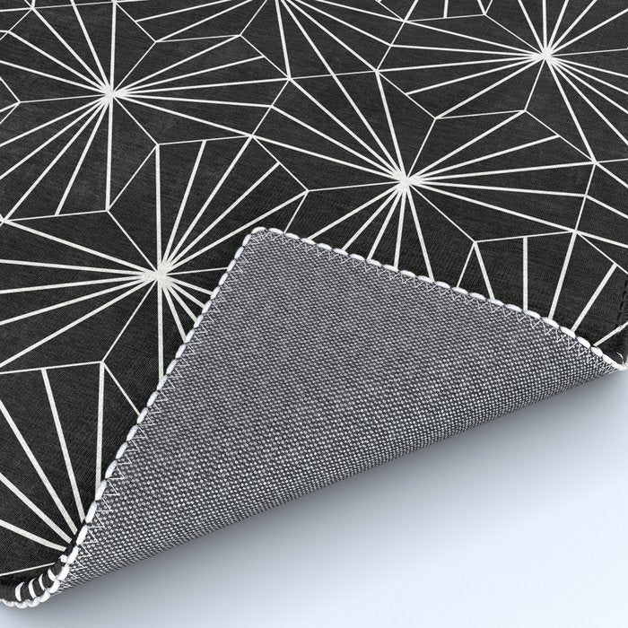 Hexagonal Pattern - Black Concrete Rug Gallery Image 4