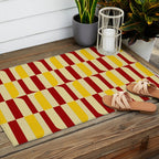 Marigold and Maple - Abstract Geometric Pattern Outdoor Rug Gallery Image 2