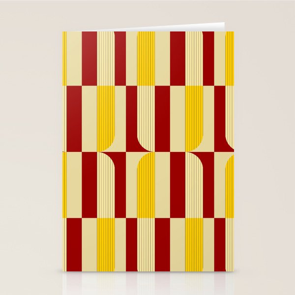 Marigold and Maple - Abstract Geometric Pattern Stationery Card Gallery Image 2