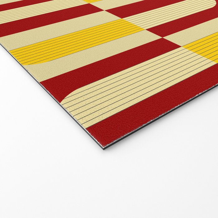 Marigold and Maple - Abstract Geometric Pattern Welcome Mat Gallery Image 2