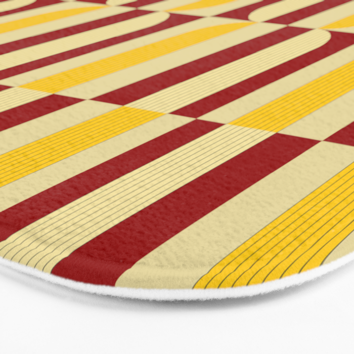 Marigold and Maple - Abstract Geometric Pattern Bath Mat Gallery Image 3