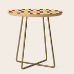 Marigold and Maple - Abstract Geometric Pattern Side Table Gallery Image 1
