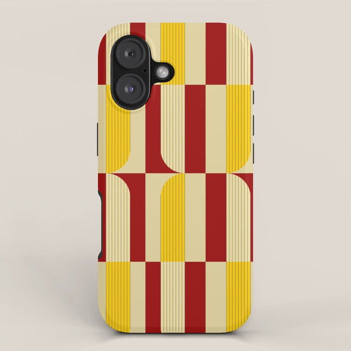 Marigold and Maple - Abstract Geometric Pattern iPhone Case Gallery Image 1
