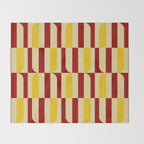 Marigold and Maple - Abstract Geometric Pattern Throw Blanket Gallery Image 2