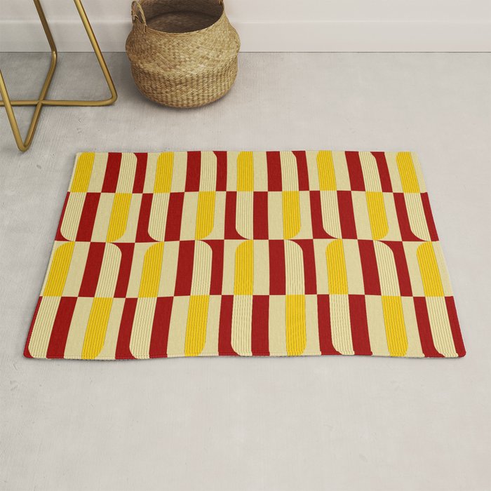 Marigold and Maple - Abstract Geometric Pattern Rug Gallery Image 1