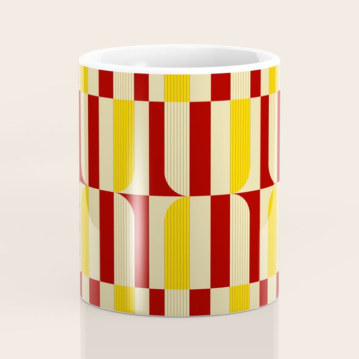 Marigold and Maple - Abstract Geometric Pattern Coffee Mug Gallery Image 4