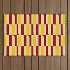 Marigold and Maple - Abstract Geometric Pattern Outdoor Rug Gallery Image 1