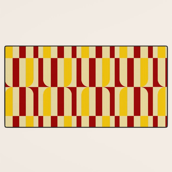 Marigold and Maple - Abstract Geometric Pattern Desk Mat Gallery Image 3