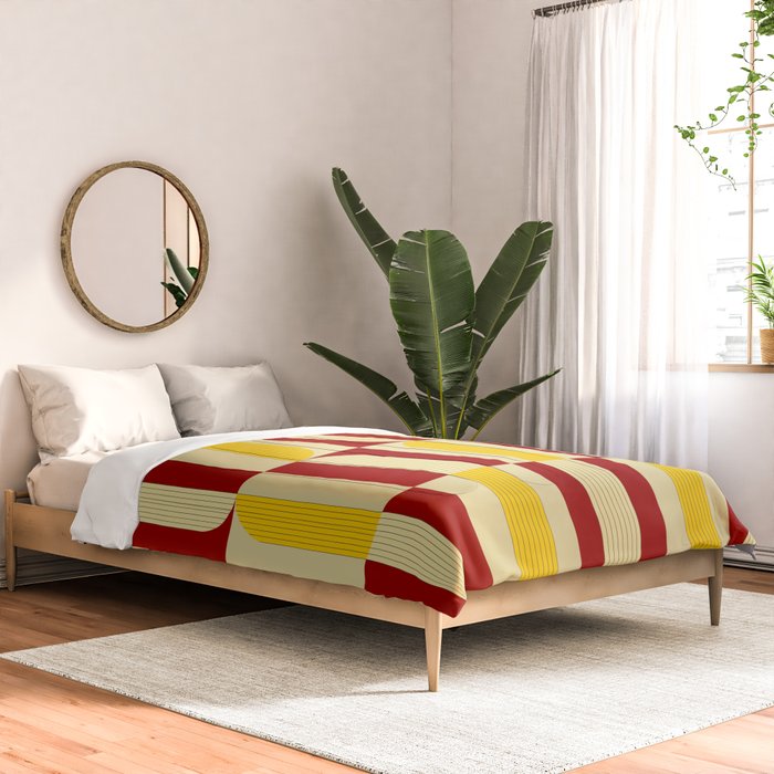 Marigold and Maple - Abstract Geometric Pattern Comforter Gallery Image 2