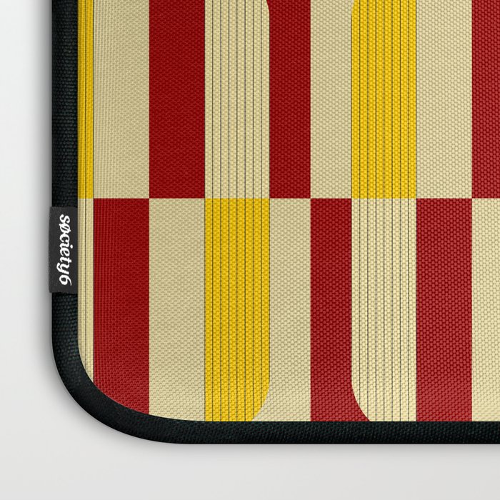 Marigold and Maple - Abstract Geometric Pattern Laptop Sleeve Gallery Image 3