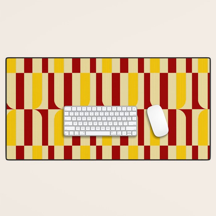 Marigold and Maple - Abstract Geometric Pattern Desk Mat Gallery Image 1
