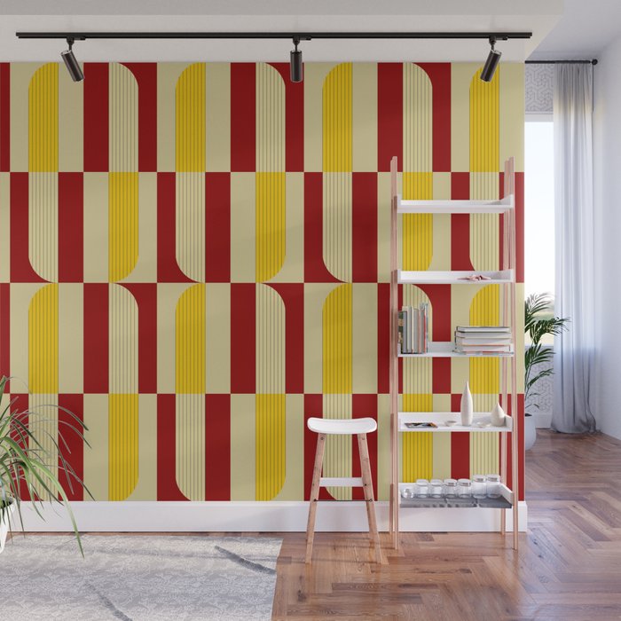 Marigold and Maple - Abstract Geometric Pattern Wall Mural