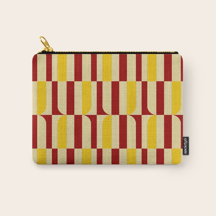 Marigold and Maple - Abstract Geometric Pattern Carry All Pouch Gallery Image 1