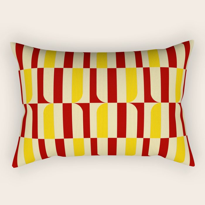 Marigold and Maple - Abstract Geometric Pattern Rectangular Pillow Gallery Image 2