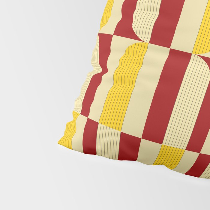 Marigold and Maple - Abstract Geometric Pattern Pillow Sham Gallery Image 4