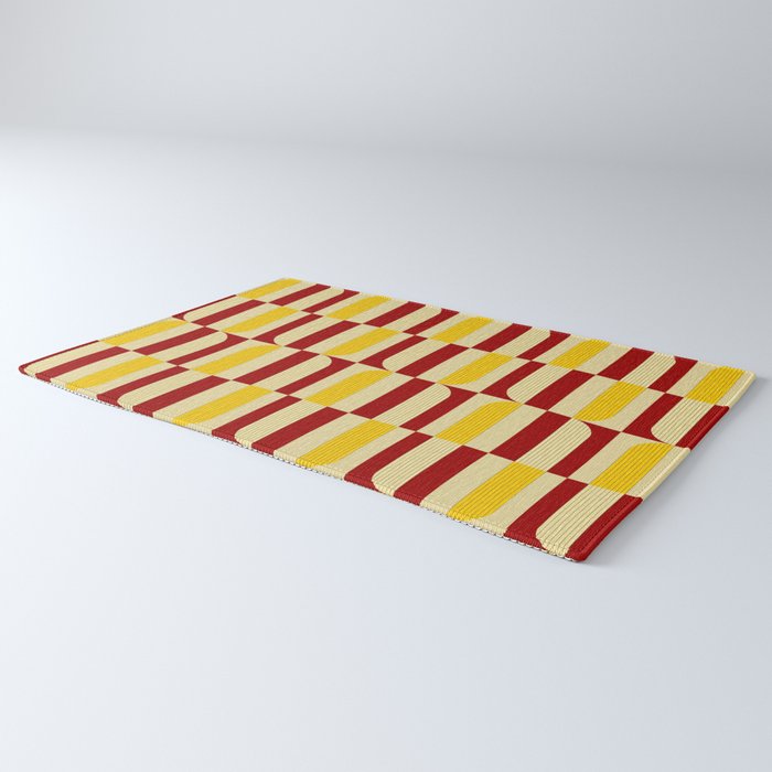 Marigold and Maple - Abstract Geometric Pattern Rug Gallery Image 3