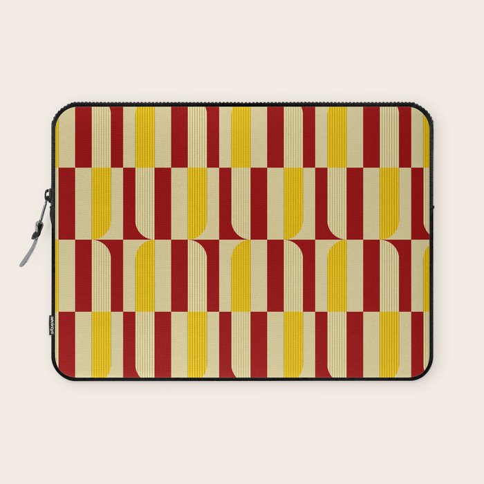 Marigold and Maple - Abstract Geometric Pattern Laptop Sleeve Gallery Image 1